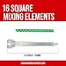 Mixing Nozzle for Sealants, Cascade Mix/Meter Nozzle, Manual/Pneumatic Applicator Use (50) Fits 200mL cartridges for Silicone Adhesive (1:1 & 2:1 Ratios) SMG0050