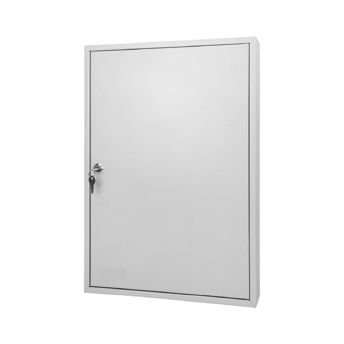 LAUCO 200-Key Wall Mount ﻿Cabinet Box ﻿with Security Key Storage Box Steel, Key Organizer with 200 Colorful Key Tags, ﻿Safe Storage Key Holder Locker Box, Light Grey, 14.96" x 6.15" x 21.65"