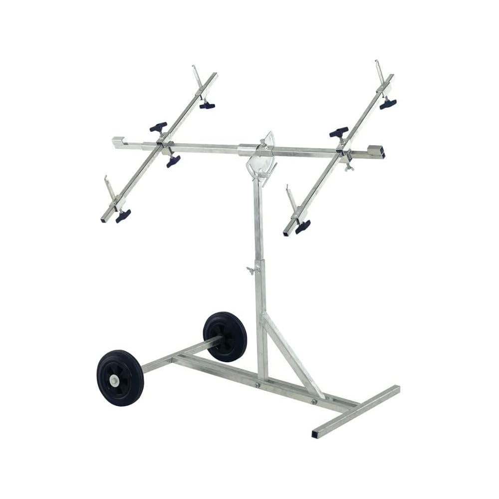 LAUCO Rotating Panel Repair Paint Stand (4571) – Adjustable 180° Swivel Automotive Panel Stand with Wheels for Doors, Bumpers, Wings, and Body Panels – Heavy Duty Repair and Paint Rack HM-ESCR-061N
