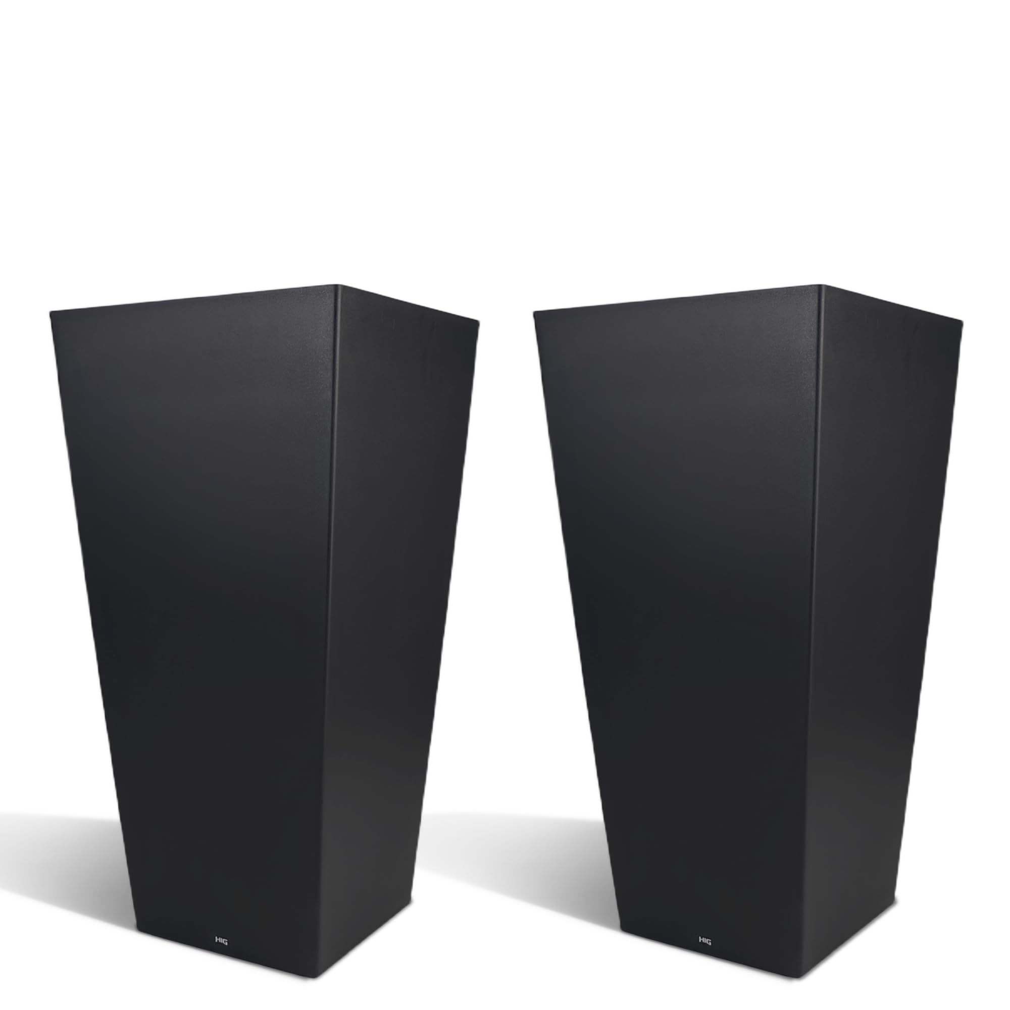 Tall Black Planter 30 Inch Modern Tapered Square Flower Pot for Indoor & Outdoor Use, Durable Plastic, Weatherproof & UV Resistant with Drainage Hole, Large Decorative Plant Container 87295
