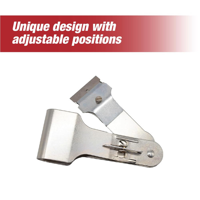 3-Way Position Adjustable Scraper Tool 8”, Sticker Adhesive Remover (2 UNITS), Included 1 box of 100 pcs Blades Refill