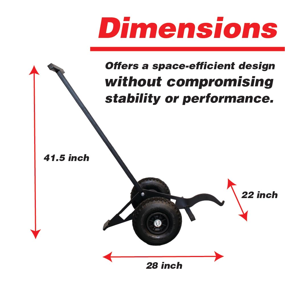 Lauco Grate Lifter Trolley | Heavy-Duty Grate Removal Tool for Spray Booths, Prep Bays - Ergonomic Design with 8” Wheels- 39113