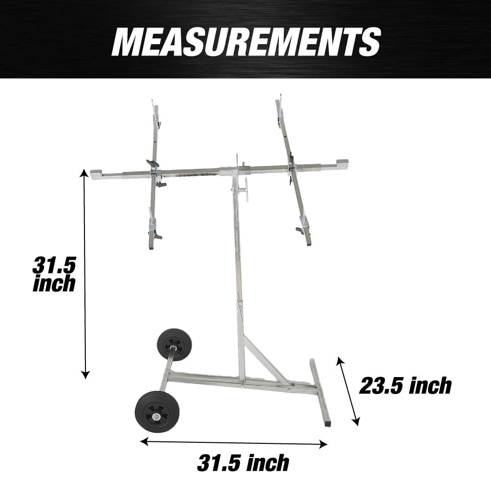 LAUCO Rotating Panel Repair Paint Stand (4571) – Adjustable 180° Swivel Automotive Panel Stand with Wheels for Doors, Bumpers, Wings, and Body Panels – Heavy Duty Repair and Paint Rack HM-ESCR-061N