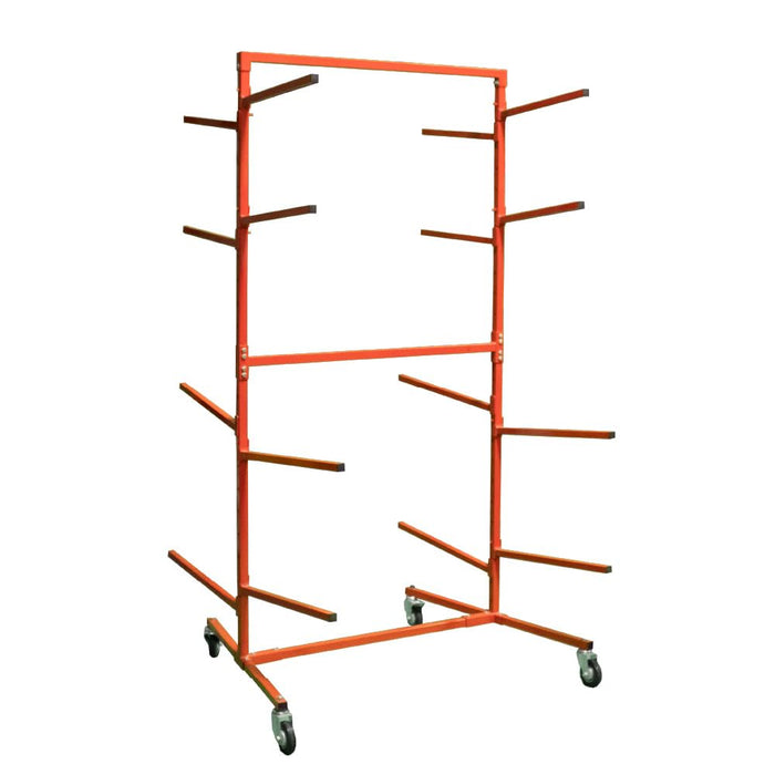 LAUCO Floor Mobile Bumper Storage Rack - Double Sided Bumper Storage Rack for Automobile Parts - Maximize Efficiency with Double-Sided Automobile Parts Storage (1685)