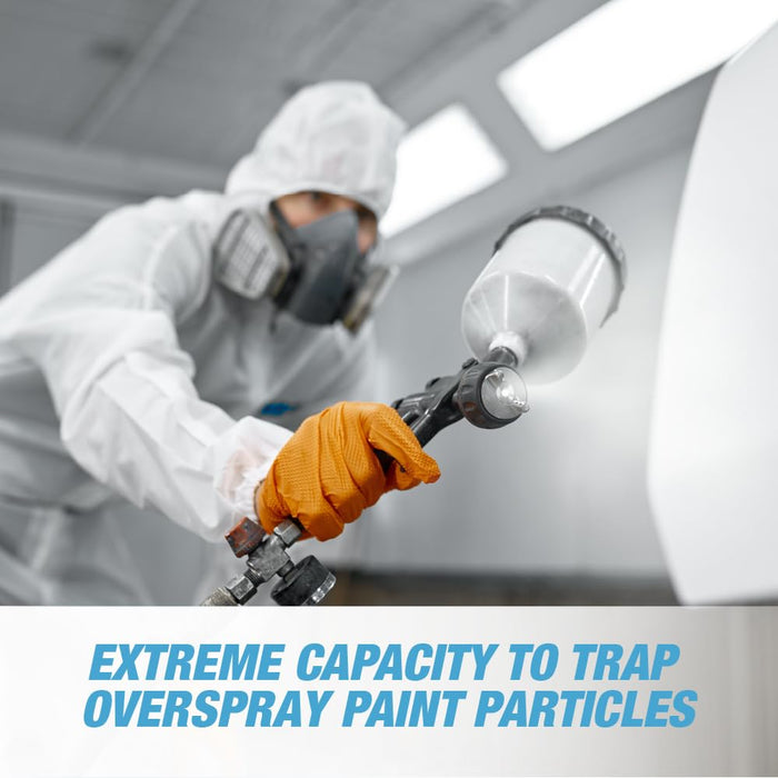 LAUCO Paint Spray Booth Exhaust Filter Pad 20" x 20" x 2", 18 Gram Fiberglass Paint Arrestors - Captures Traps Overspray Paint Particles in Auto Car Autobody Refinish Booths (100 Pack) 26450