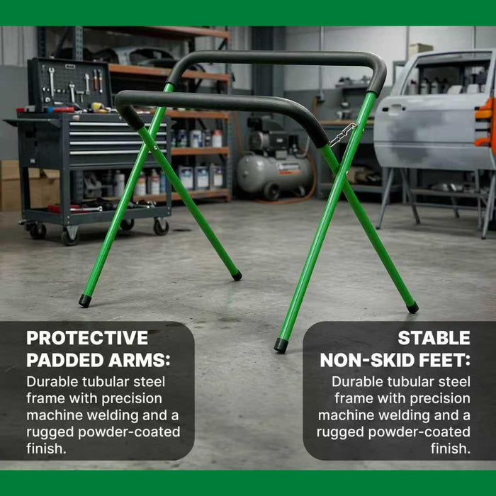 LAUCO Portable Workbench Folding Stand, 500 Pound Capacity Foldable Portable Work Stand , Heavy-Duty Bumper Stand for Garage and Shop 64690