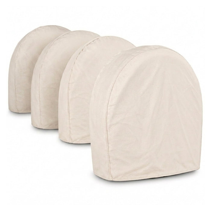 LAUCO Canvas Wheel Tire Covers Set of 4, Absorbs Water and Oil - Protector for RV, Auto, Truck, Car, Camper, SUV, Trailer, Suitable for 27.5 inch Diameter Tire 50818