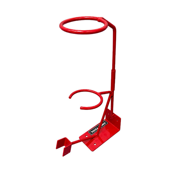 LAUCO Spray Paint Gun Holder, Gravity Spray Gun Holder Stand with Strainer Holder, Paint Gun Stand for Wall or Bench Mount, HVLP, Red (Without 250 Strainers, 4)