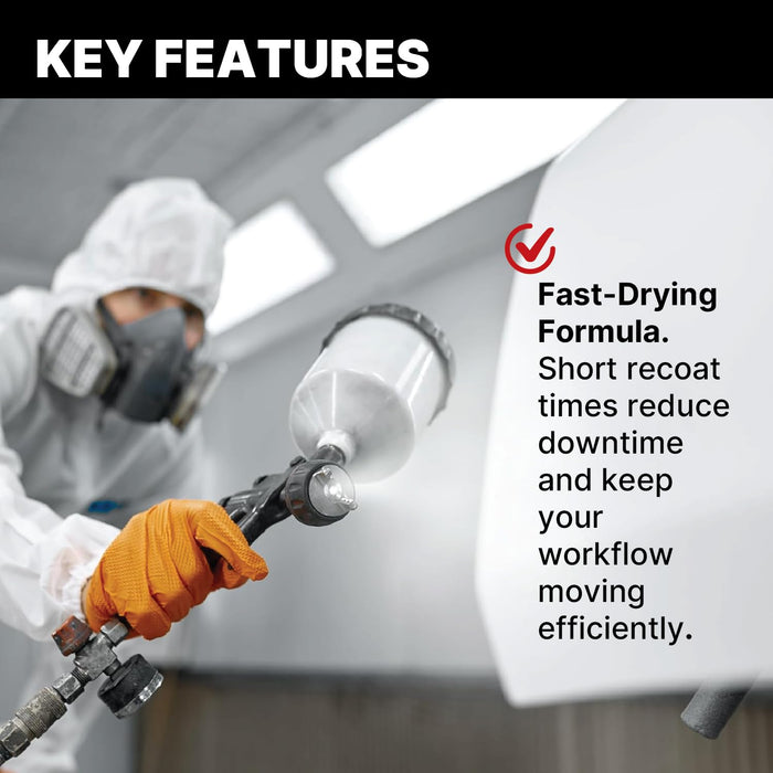 LAUCO 1K Basecoat Frosted White – White Automotive Paint – Factory Color Match – 1 Quart – Spray Gun Ready – 1:1 Mixing Ratio – Car Repaint Base Coat [87288-Quart]
