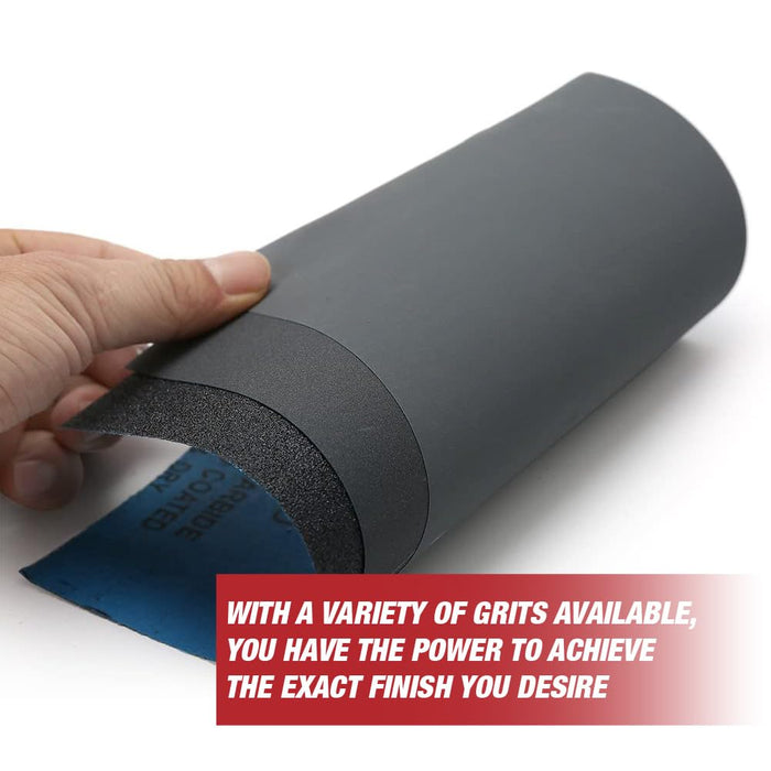 Aqua Maxx Wet Dry Sandpaper Sheets 1200 Grit, 50 Pack Waterproof Silicon Carbide Abrasive Paper, 9 x 5.5 Inch Fine Finishing Sanding Sheets for Automotive Paint, Detailing, Woodworking, Metal