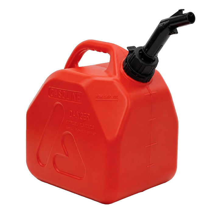 Gas Can 3 Gallon, Portable Fuel Container with Rotating Pour Spout, Child-Resistant Cap and Carry Handle for Gasoline, Lawn Equipment, Garage and Outdoor Use