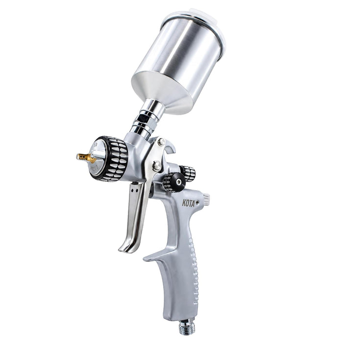 LAUCO KOTA HVLP Mini Spray Gun – 1.0 mm Nozzle, Compact Aluminum Paint Sprayer for Spot Repair, Automotive Refinishing, Carpentry, and Decorative Painting 41919