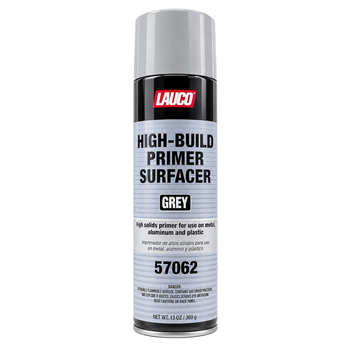 LAUCO Grey High-Build Primer Aerosol 13 oz, Heavy Fill Automotive Surfacer for Paint Prep on Metal, Aluminum, Plastic & Fiberglass 57062