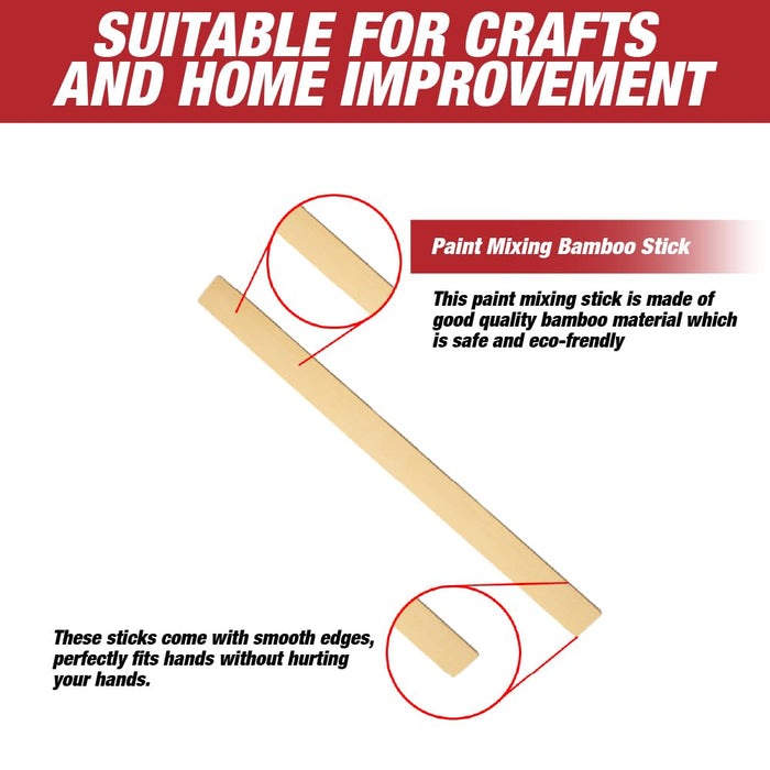 Craft and Paint Sticks - 12" Inch Premium Bamboo Stirrers/Paddles – Bamboo Crafts - Paddle Mix Epoxy Resin Paint – Garden Paint Mixing Sticks/Paddles (1000)