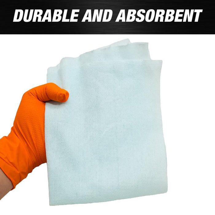 Prep Wipe Industrial Wipes, 500 Sheets per Roll, 10 x 15 Inch Heavy Duty Absorbent Cleaning Cloths for Automotive, Manufacturing, Electronics, Oil, Grease & Shop Cleaning, 50748
