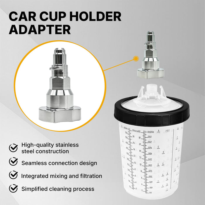 Spray Gun Paint System Stainless Steel Adapter (41) 16137 (Aftermarket) Compatible with 1.0 System Only and the Disposable Spray Gun Cup Liners and Lid System