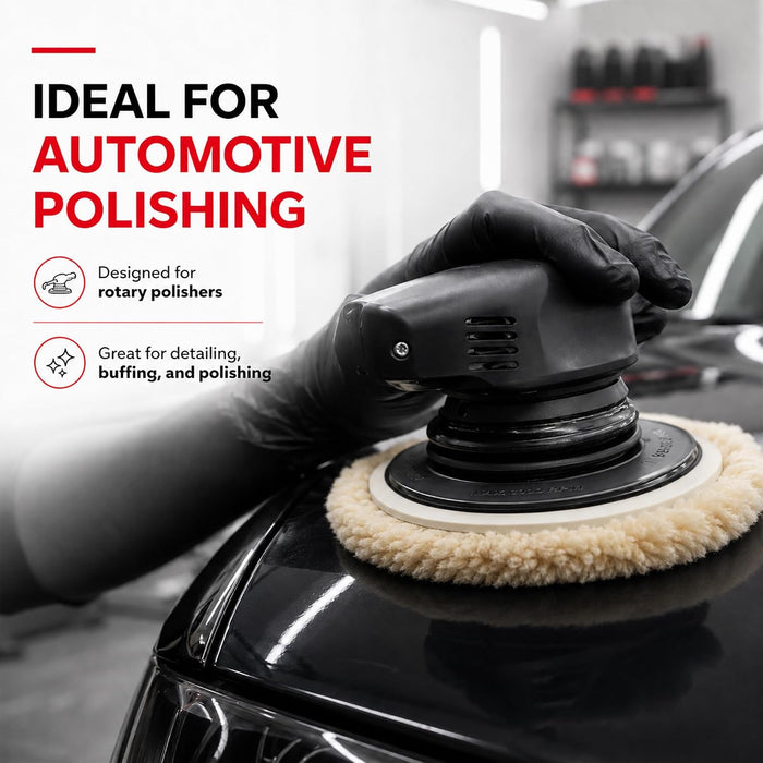 7" Polishing Buffing Hook and Loop Backing Pad - Universal Polisher Buffer Backing Plate Pad - Attach Foam Wool Buff Pads - Rotary Polisher Backup Pad - Automotive, Car Detailing PBP0008