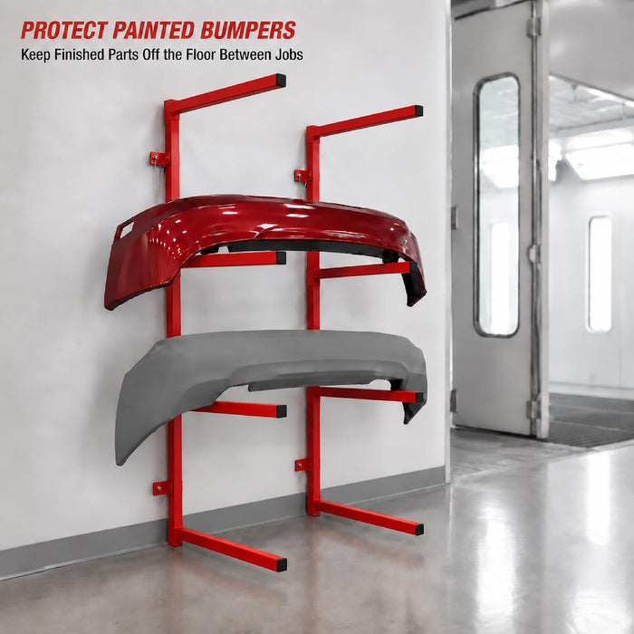 LAUCO Wall Mounting Bumper Stand - Auto Bumper Storage Rack - Efficient Storage Solution for the Body Shop, Bumper Rack, Body Shop Parts Rack- 4572