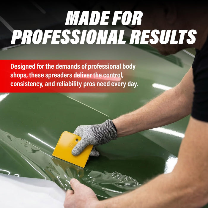LAUCO Body Filler Spreaders 5 Inch, 50 Pack Reusable Plastic Auto Body Spreaders for Automotive Filler, Putty, Glaze, Caulk, Epoxy Resin and Paint