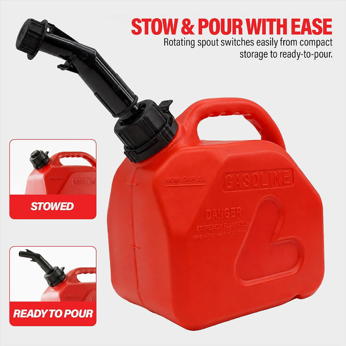 Gas Can Spout Replacement 3-Piece, Fuel Can Nozzle Kit