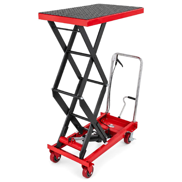 Hydraulic Scissor Lift Cart 770 Lbs, 50-Inch, Double Scissor Lift Table