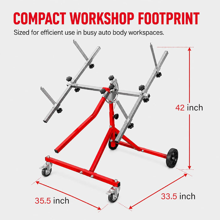 LAUCO Multifunction Paint Stand, Automotive Paint Stand, Body Panel Stand, Door Stands for Painting, Paint Stands Auto Body, Auto Body Repair Tools Adjustable Paint Stand (180° Rotating)- 19531