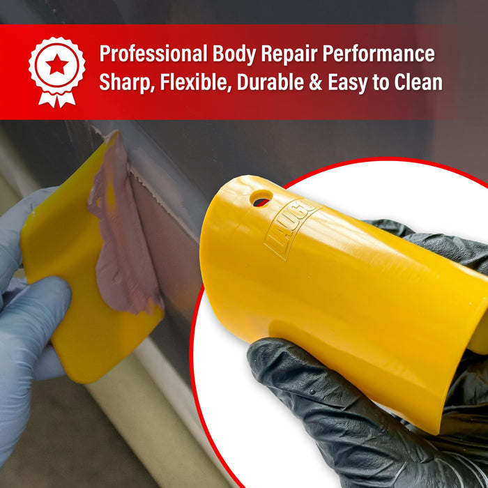 LAUCO Body Filler Spreaders 5 Inch, 50 Pack Reusable Plastic Auto Body Spreaders for Automotive Filler, Putty, Glaze, Caulk, Epoxy Resin and Paint