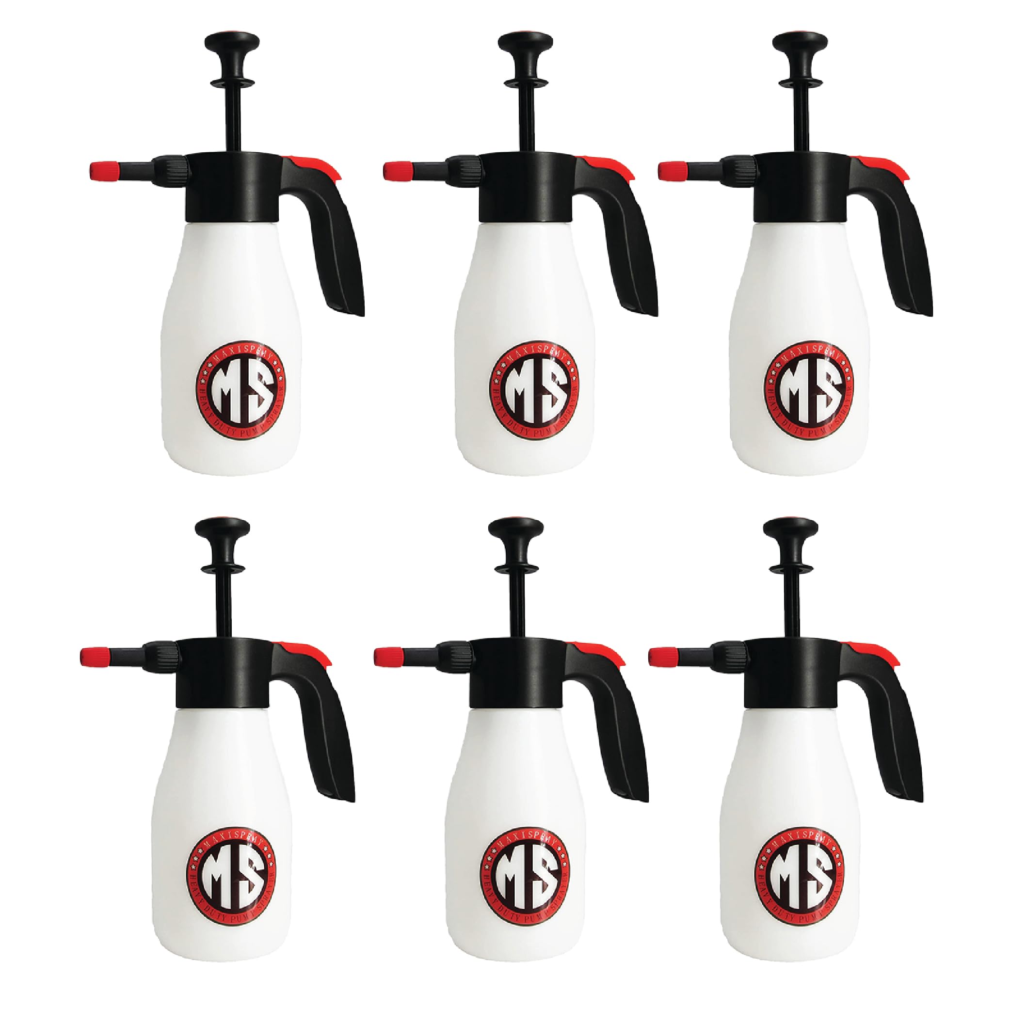 Maxi-Spray Pressure Sprayer Pump Bottle Perfect for Gardening, Fertilizing, Cleaning & General Use Spraying & Car Detailing 1L (6 Pack) 39115