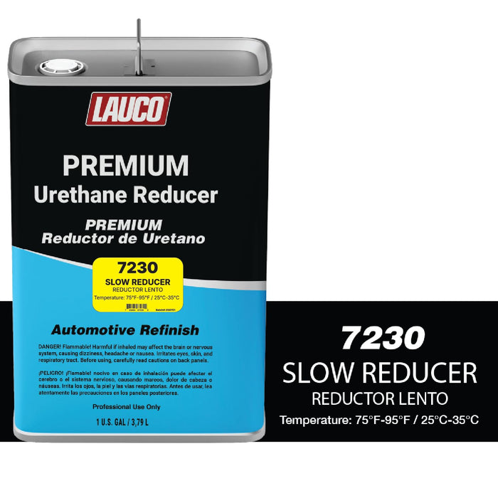 LAUCO Slow Urethane Grade Reducer (7230), 2 Gallons, 75°F - 95°F - For Automotive Paint and Industrial Paint Use - High Performance Automotive Grade