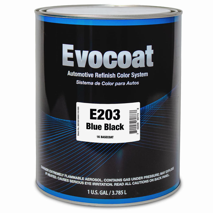 LAUCO Evocoat 1K Base Coat E203 Blue Black, GAL (Compatible With PC-1203 1:1 Mix Ratio)