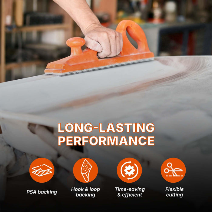 LAUCO Premium 180 Grit Ceramic Grain PSA Self-Adhesive Sanding Roll Each 2.75" x 25 Yard - Self Adhesive Sticky Back Continuous Longboard Sandpaper for Automotive and Woodworking