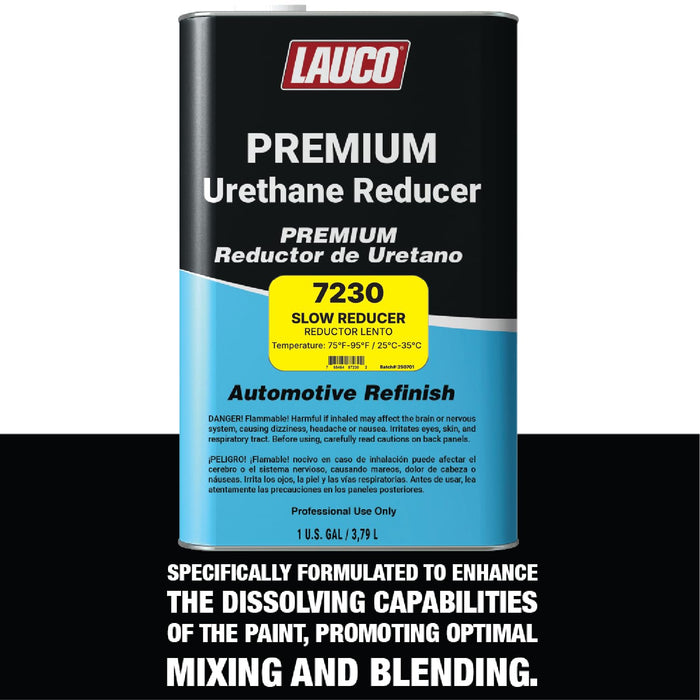 LAUCO Slow Urethane Grade Reducer (7230), 2 Gallons, 75°F - 95°F - For Automotive Paint and Industrial Paint Use - High Performance Automotive Grade