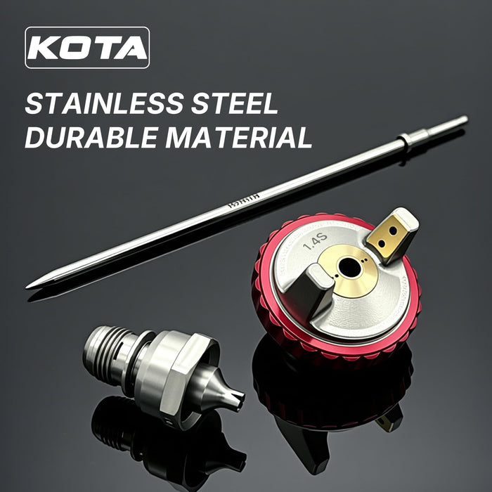 Needle, Fluid Nozzle and Aircap Set Only - Kit fit for KOTA LVLP Spray Gun Paint (1.4 mm) 5088