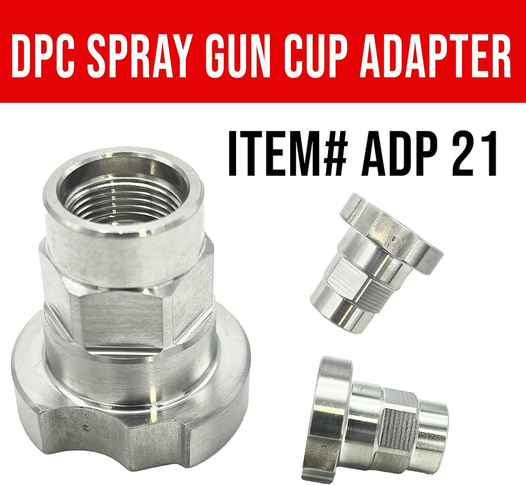 LAUCO Spray Gun Paint System Stainless Steel Compatible with 1.0 System Only and The Disposable Spray Gun Cup Liners and Lid System (Adapter 21) Aftermarket