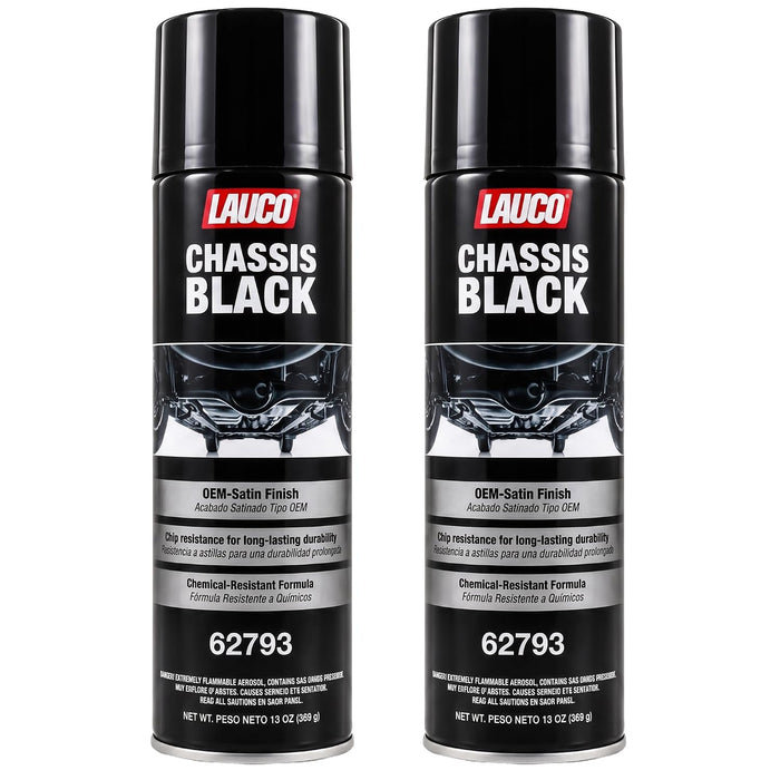 LAUCO Chassis Black 13 Oz, Pack of 2, OEM Satin Finish Coating, 62793