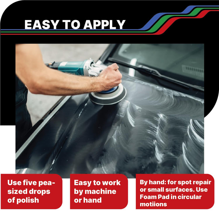 LAUCO Step 1 Rapid-Cut Automotive Polishing Compound – 32oz, Heavy-Cut Formula for Deep Scratch, Oxidation & Sanding Mark Removal, Silicone-Free & Clear-Coat Safe (1000 mL)