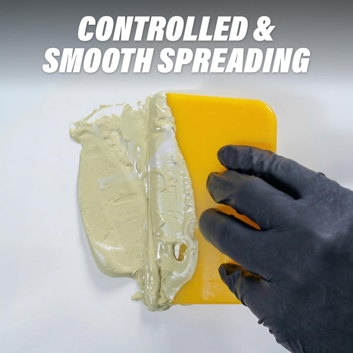 LAUCO Body Filler Spreaders 5 Inch, 50 Pack Reusable Plastic Auto Body Spreaders for Automotive Filler, Putty, Glaze, Caulk, Epoxy Resin and Paint