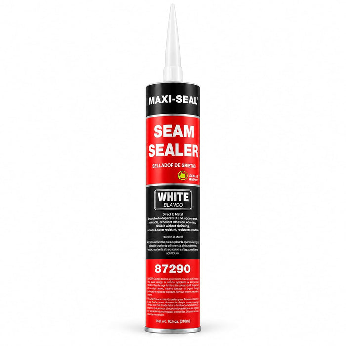 Maxi -Seal Polyurethane Seam Sealer Automotive - Gray, 10.5oz Tube - Durable & Flexible Auto Body Filler - Seam & Joint Compound for Bare or Painted Surfaces - Brushable to Duplicate O.E.M (1 Pack)