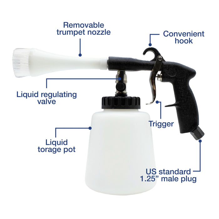 LAUCO Tornado High Pressure Air Gun Kit, Tornado Car Cleaning Gun, Tornado Air Gun for Detailing, Auto Detailing Tornado, High Pressure Tornado Air Hose Nozzle, Detailing Tornado Gun, Detailing Tools