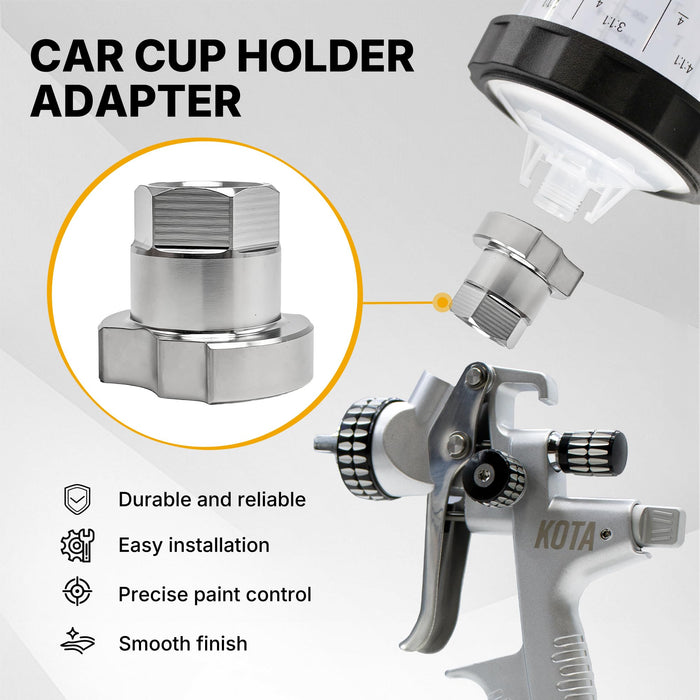 Spray Gun Paint System Stainless Steel Adapter (2) (Aftermarket) Compatible with 1.0 System Only and The Disposable Spray Gun Cup Liners and Lid System ADP02