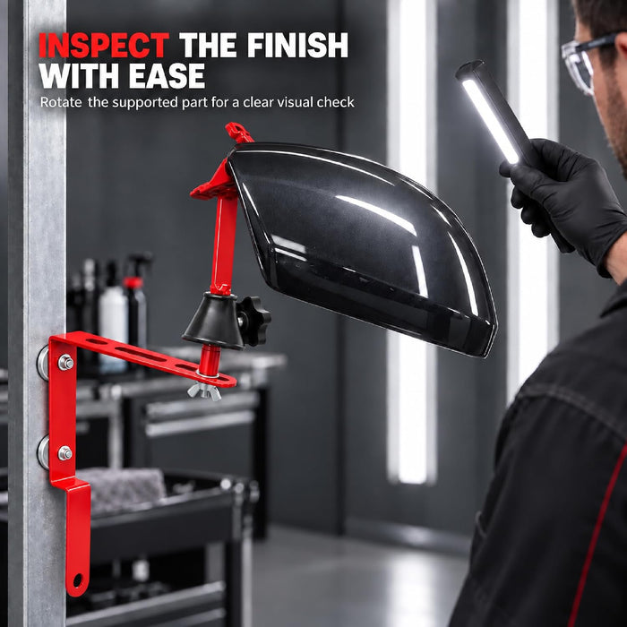 Lauco Paint-N-Stick Side View Mirror Paint Stand Holder with Clamp, ﻿Autobody Repair ﻿Paint Plier with Holder Set PPH0216