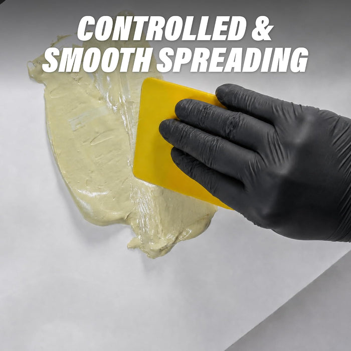 LAUCO Body Filler Spreaders 3 Inch, 100 Pack Reusable Plastic Auto Body Spreaders for Automotive Filler, Putty, Glaze, Caulk, Epoxy Resin and Paint 75903