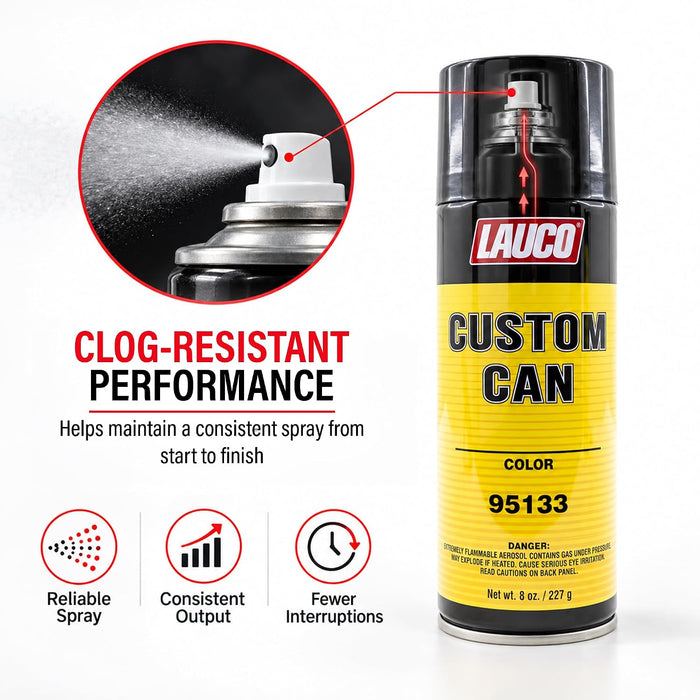 LAUCO Pre-Charged Custom Fill Aerosol – 8 oz (Single Can) – Universal Solvent Blend for Refillable Spray Applications 95133