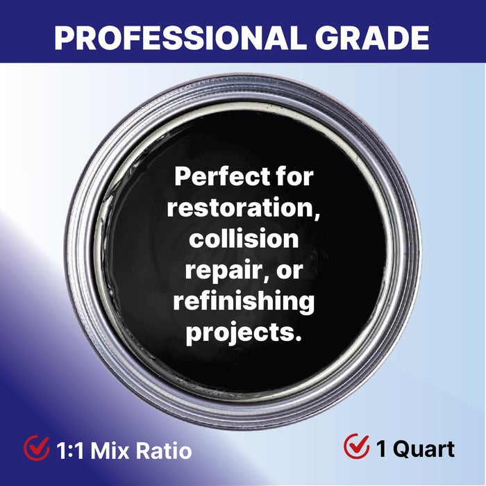 FinishX automotive Refinishing Factory color 1k basecoat diamond black mixing ratio 1:1 (QUART) F9545