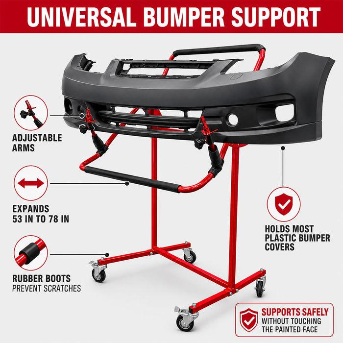 LAUCO Adjustable Bumper Repair Stand, Securely Holds Plastic Car Bumper Covers for Automotive Bodyshop Repair Multiple Angles 5 Locking Positions, Paint Bodywork, Wheels Sand, Prep, Spray Primer 08044