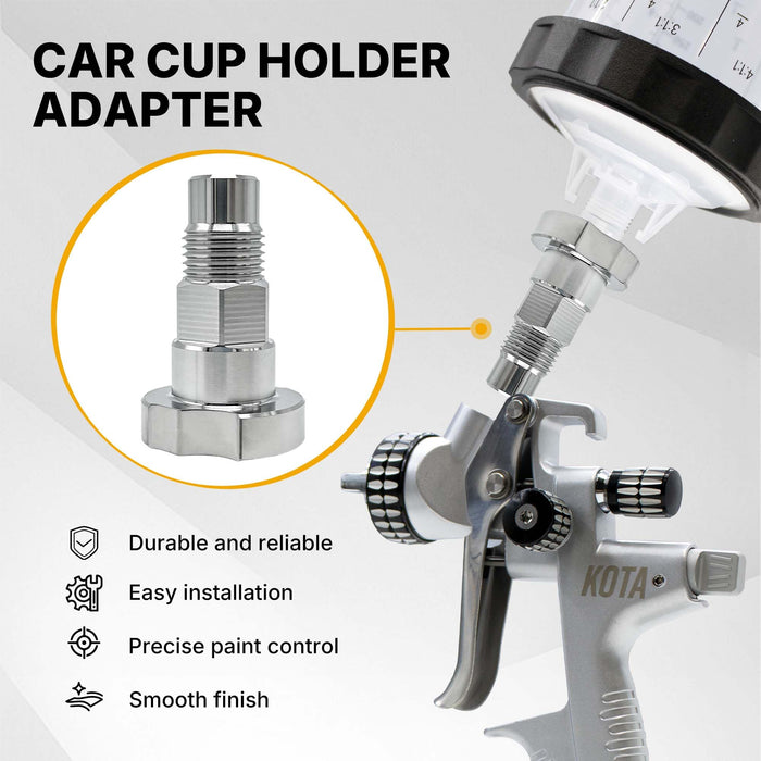 LAUCO Spray Gun Paint System Stainless Steel Adapter (9) (Aftermarket) Compatible with 1.0 System Only and The Disposable Spray Gun Cup Liners and Lid System