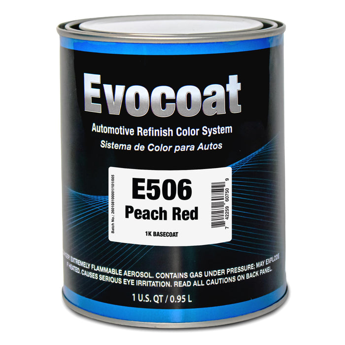 LAUCO Evocoat 1K Base Coat E506 Peach red QT, (Compatible With PC-1506 1:1 Mix Ratio)