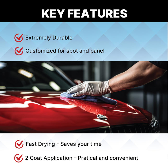 LAUCO FinishX Ultimate Clear Coat Kit – 1 Gallon Clear + 1 Quart Fast Activator (4:1 Mix) – Professional High-Gloss Automotive Refinishing System