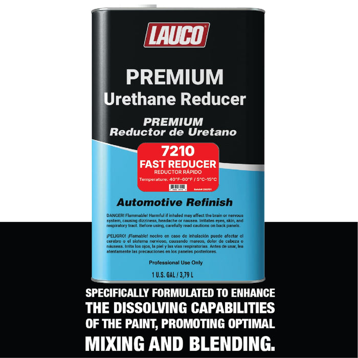 LAUCO Fast Urethane Grade Reducer, 1 Gallon (For 40 °F / 4 °C & Above), High-Performance Solvent Thinner for Urethane & High-Solids Automotive/Industrial Coatings (7210)