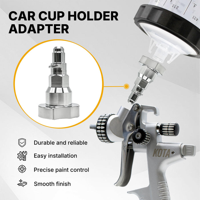 Spray Gun Paint System Stainless Steel Adapter (41) 16137 (Aftermarket) Compatible with 1.0 System Only and the Disposable Spray Gun Cup Liners and Lid System